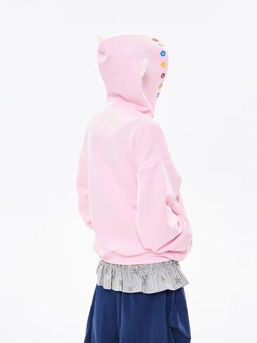 Y2k Vintage Kawaii Anime Cartoon Cutecore 3D Wings Baggy Hoodie Hiphop Street Preppy Sweet Loose Casual Pullover in Saudi Arabia