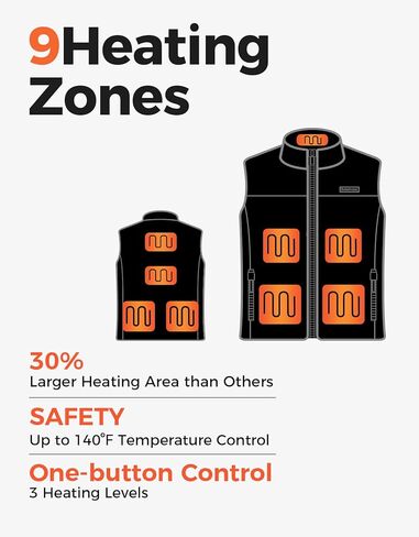 Heated Vest for Men, Fleece Vest with 12000mAh Battery Pack, Rechargeable Heated Jacket Indoor Outdoor Hunt Camp in Saudi Arabia