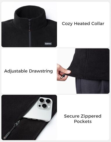 Heated Vest for Men, Fleece Vest with 12000mAh Battery Pack, Rechargeable Heated Jacket Indoor Outdoor Hunt Camp in Saudi Arabia