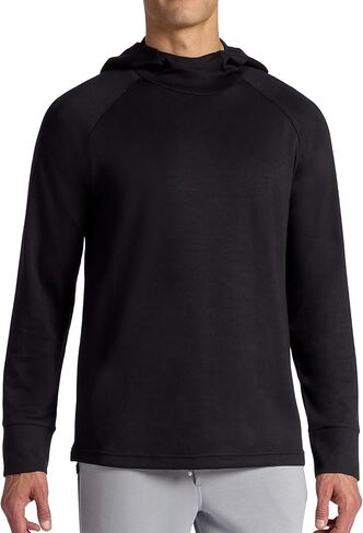 Gaiam Men's Flow State Long Sleeve Cowl Neck Hoodie, Standard Fit, Stretch Midweight Material in Saudi Arabia