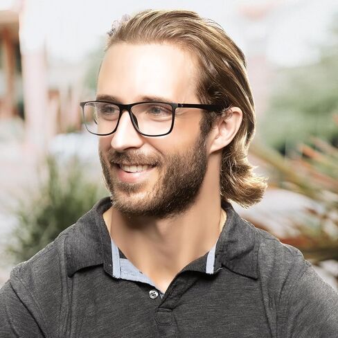 2SeeLife Durable Large TR-90 Reading Glasses for Men – Medium-Wide Fit, Flexible Sturdy Frame, Spring Hinges, Premium Readers, Black Matte, +0.50 in Saudi Arabia