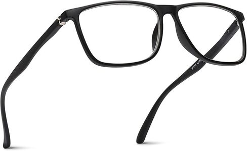 2SeeLife Durable Large TR-90 Reading Glasses for Men – Medium-Wide Fit, Flexible Sturdy Frame, Spring Hinges, Premium Readers, Black Matte, +0.50 in Saudi Arabia
