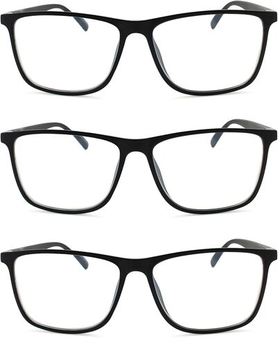 2SeeLife Durable Large TR-90 Reading Glasses for Men – Medium-Wide Fit, Flexible Sturdy Frame, Spring Hinges, Premium Readers, Black Matte, +0.50 in Saudi Arabia
