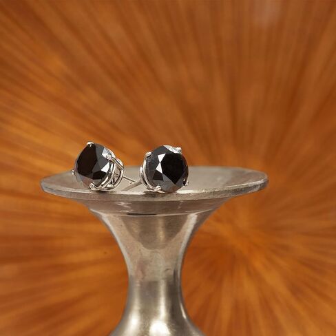 Ross-Simons 3.00 ct. t.w. Black Diamond Stud Earrings in 14kt White Gold in Saudi Arabia