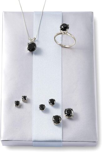 Ross-Simons 3.00 ct. t.w. Black Diamond Stud Earrings in 14kt White Gold in Saudi Arabia