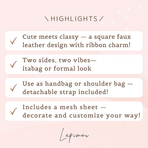 Ita Bag Kawaii لطيف حقيبة الكتف حقائب عرض دبوس أكياس مع إدراج Cutecore Kawaiicore Crossbody محفظة أنيمي in Kuwait