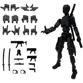 Pre-Assembly 3Pack 3D Printed 5.54'' Stick 13 Action Figure, Multi-Jointed Luck13, Articulated T13 Desktop Decoration, Abundant Accessories, Best Birthday Festival Gift in Saudi Arabia