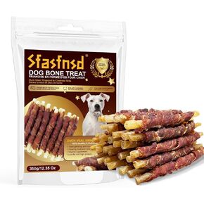 Dog Bone Treats, Duck Wrapped Rawhides, Helps Dogs Grind and Clean Teeth, High Calcium Chewable,Healthy Pet Food for Small, Medium and Large Dogs Training Rewards 12.35 Oz in Saudi Arabia