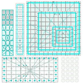 حكام خياطة اللحف (2.5 "x2.5" ، 5 "x5" ، 8.5 "x8.5" ، 10 "x10" ، 12 "x12") ، 5 قوالب خياطة مربعة ، حاكم اللحف الحاكم أكريليك in Kuwait