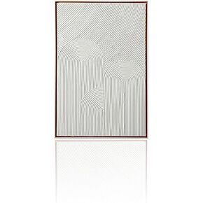 Colleen Karis Framed Abstract Canvas with Modern Arched Design, Ready to Hang, Elegant All White Wall Decor for Home (24x36 Inches) in Saudi Arabia