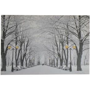 24x16 Winter in the Park Lightup Painting, Multicolor, 24 Inch x 16 Inch inches in Saudi Arabia
