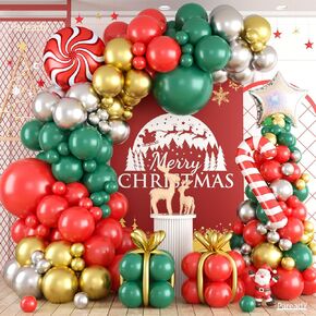 Colorful Balloon Garland Arch Kit, 120pcs Rainbow Balloon Arch Kit With Red Gold Blue 4d Foil Balloon, Orange Yellow Green Balloons Different Sizes For Birthday Baby Shower Party Wedding Decorations in Kuwait