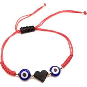 سوار سلسلة حمراء، سوار عين الشر، Pulsera para el Mal de Ojo، سوار قابل للتعديل، سوار حماية، مجوهرات عين الشر، مجوهرات نسائية، سوار Azabache، Azabache الحقيقي. in Kuwait