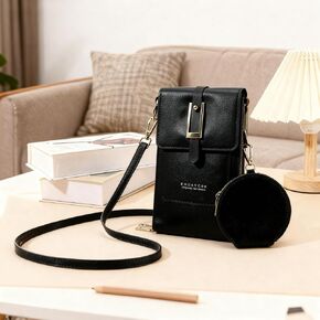 Anti-Theft Leather Bag,Small Crossbody Cell Phone Purse Wallet for Women,RFID Block Phone Purse Crossbody with Shoulder Strap in Kuwait
