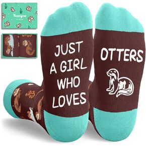 HAPPYPOP Otter Gifts for Women - Funny Sea Otter Socks, Ocean Gifts Ocean Socks for Teen Girls in Saudi Arabia