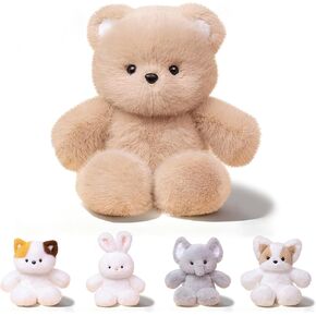 Teddy Bear Stuffed Animal - 16 Inch Cute Teddy Bear Plush Toy Pillow for Kids & Adults, Huggable Stuffed Animal Valentines Day Gifts Plush Toys, 0.66 lbs in Saudi Arabia