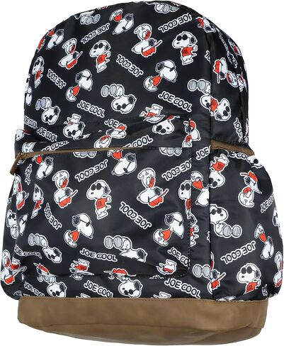 حقيبة ظهر INTIMO Peanuts Joe Cool Snoopy - حقيبة كتب سفر مدرسية بتصميم كامل مع قاعدة من الجلد الصناعي in Saudi Arabia