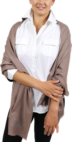 Ferre Gianfranco Taupe Pashmina Scarf in Saudi Arabia