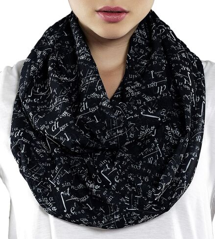 Etwoa Mathematics Black Infinity Scarf Circle Geek Scarf in Saudi Arabia