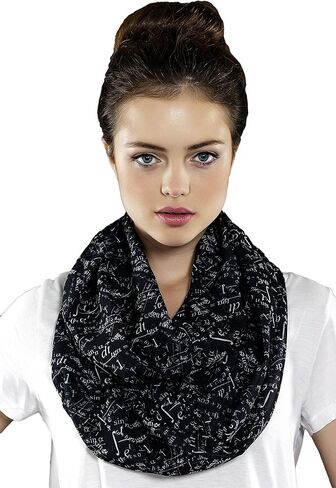 Etwoa Mathematics Black Infinity Scarf Circle Geek Scarf in Saudi Arabia