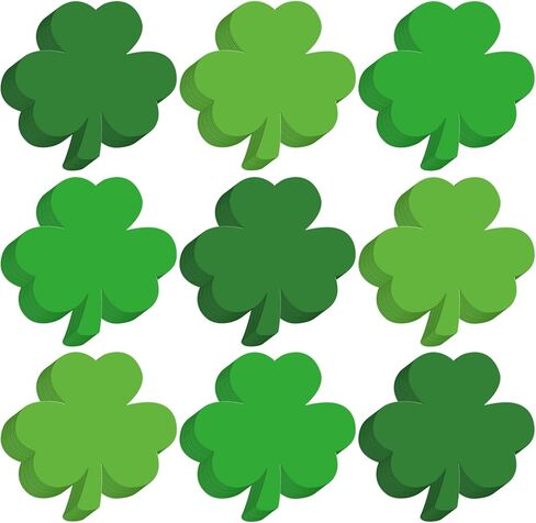 600 PCS St. Patrick's Shamrock Cetouts Paper 2 inch clover Green Cut Outs Irish Paper Die Die Cuts for Irish St. in Kuwait