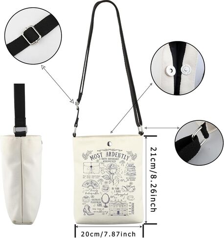WCGXKO Most Ardently Crossbody Bag Jane Literature Gift Bookish Gift Mr. Darcy Inspired Bookish Gift in Saudi Arabia