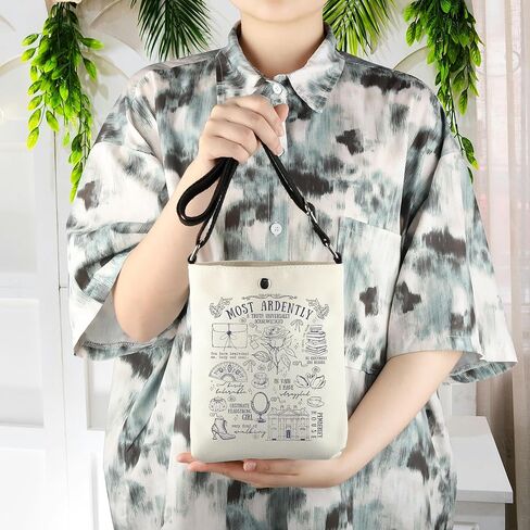 WCGXKO Most Ardently Crossbody Bag Jane Literature Gift Bookish Gift Mr. Darcy Inspired Bookish Gift in Saudi Arabia