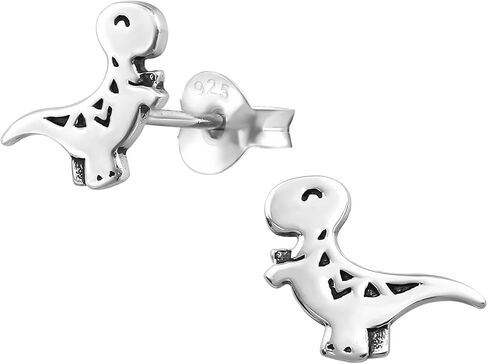 925 Sterling Silver Cute Tiny Dinosaur Stud Earrings (Your Choice) in Saudi Arabia