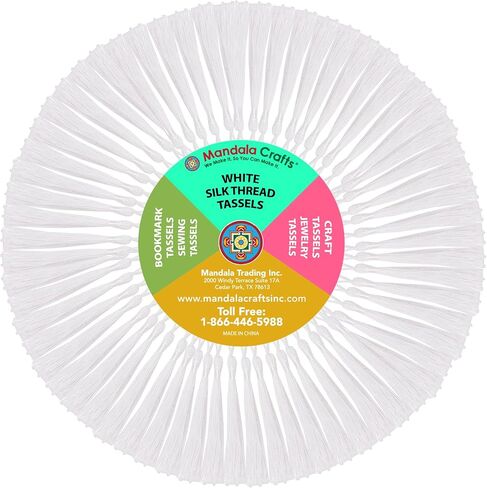 Mandala Crafts Orange Bookmark Tassels Bulk Small Tassels for Crafts - Orange Tassels for Bookmarks - 100 Silky Craft Tassels Mini Tassels for Jewelry Making in Kuwait