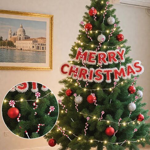 6Pcs Curly Candy Cane Shape Christmas Artificial Flower, Perfect for Red and White Flower Decorations for Home, Vase, Wreath, Crafts and Xmas Tree Topper in Saudi Arabia