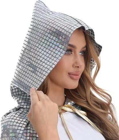 عباءة LMYOVE للجنسين مع غطاء رأس بشبكة ليزر ملونة للهالوين لحفلات الهالوين للرجال والنساء in Saudi Arabia