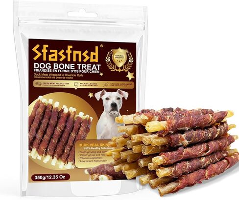 Dog Bone Treats, Duck Wrapped Rawhides, Helps Dogs Grind and Clean Teeth, High Calcium Chewable,Healthy Pet Food for Small, Medium and Large Dogs Training Rewards 12.35 Oz in Saudi Arabia