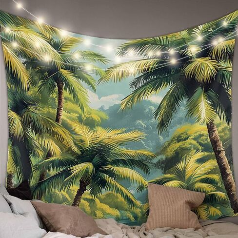 Tapestry Wall Hanging Summer Palm Trees Forest Green Room Decor Tapestries for Bedroom Living Room College Dorm Aesthetic Large 59x79 Inch in Saudi Arabia