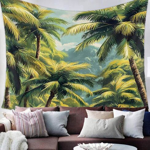 Tapestry Wall Hanging Summer Palm Trees Forest Green Room Decor Tapestries for Bedroom Living Room College Dorm Aesthetic Large 59x79 Inch in Saudi Arabia