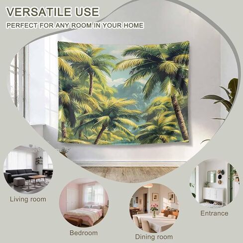 Tapestry Wall Hanging Summer Palm Trees Forest Green Room Decor Tapestries for Bedroom Living Room College Dorm Aesthetic Large 59x79 Inch in Saudi Arabia