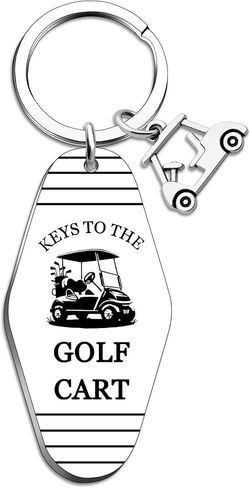 Golf Cart Keychain Golfs Accessories Funny Golf’s Charms Stainless Steel Keychain for Golf’s Lovers Players Retro Metal Keychains for Golf Lovers Players-Keys To The Golf Cart in Saudi Arabia