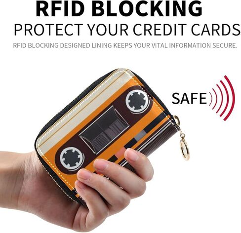 محفظة حامل بطاقات الائتمان من بولاز للنساء RFID بسحاب حافظة بطاقات فراولة لطيف وردي جلد نحيف صغير (لون 6) in Kuwait
