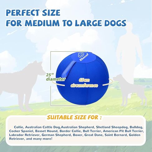 Herding Ball for Dogs，25" Large Durable Dog Herding Ball for Australian Shepherds, Border Collies, German Shepherds Dog Training Toy for Active Breeds in Saudi Arabia