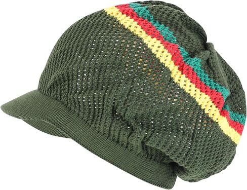Armycrew Cool Mesh Dreadlock Rasta Beanie Visor in Saudi Arabia