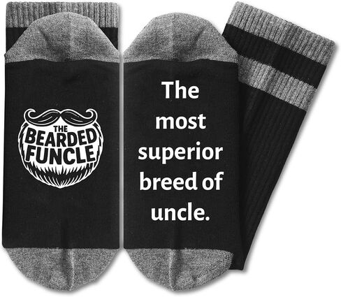 جوارب العم المضحكة، جوارب "The Bearded Funcle" المبتكرة للأعمام الرائعين، هدية عيد ميلاد وعيد الميلاد للعم.(020) in Saudi Arabia