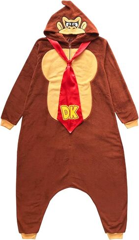 Seven Times Six Donkey Kong Adult Microfleece Costume Kigurumi Union Suit One-Piece Pajama Outfit in Saudi Arabia