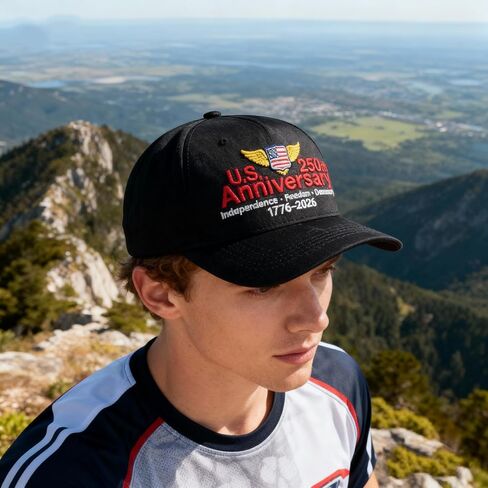 250 Anniversary USA Hat Unisex Embroidered Baseball Cap Patriotic Trucker Hats for Men Women Adjustable Ball Cap Gift in Saudi Arabia