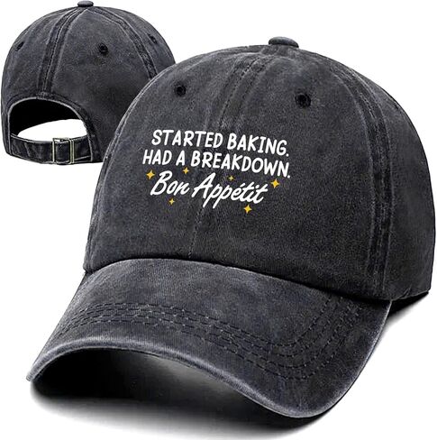 Started Baking Funny Retro Washed Cotton Baseball Cap, Adjustable Lightweight and Breathable Unisex Outdoor bake Chef Hat, Birthday Gifts for Bake lover Mom Aunt Grandma Dad Friend Bestie Coworker in Saudi Arabia
