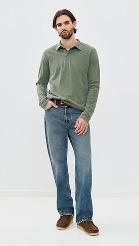 Save Khaki Men's Long Sleeve Polo in Saudi Arabia