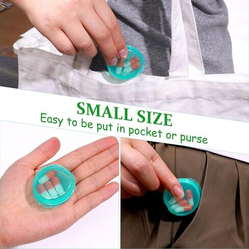 6 PCS Portable Mini Travel Pill Organizer, Small Pill Box, Transparent Round Container Storage Box for Outdoor Traveling in Saudi Arabia