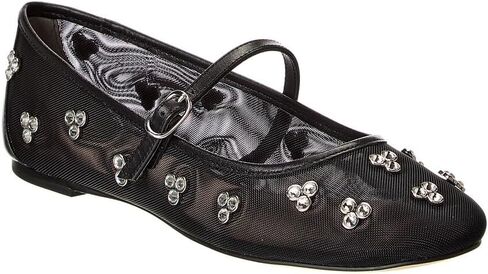 Stuart Weitzman Tammy Mesh & Leather Mary Jane Ballet Flat in Saudi Arabia