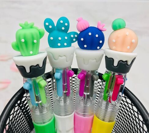 12Pcs Lemon Multicolor Pen in One 4-in-1 - Cute Mini Fruit Pens for Kids - Bulk Fun Assorted Ink Kawaii Ballpoint Pens for Kids Birthday Gift Student Present School Supplies Party favors in Kuwait