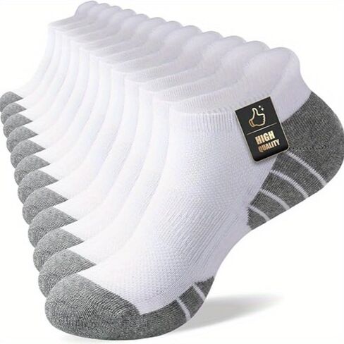 Short Socks for Men, Breathable and Comfortable, Suitable for Outdoor Sports Matching,US Size 6-10 (10 Pairs) in Saudi Arabia