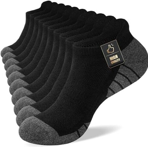 Short Socks for Men, Breathable and Comfortable, Suitable for Outdoor Sports Matching,US Size 6-10 (10 Pairs) in Saudi Arabia
