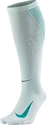 جورب Nike Elite للسيدات للجري خفيف الوزن فوق الركبة (أخضر توربو (SX5190-311)/أزرق مائي، للرجال 4-5.5) in Saudi Arabia